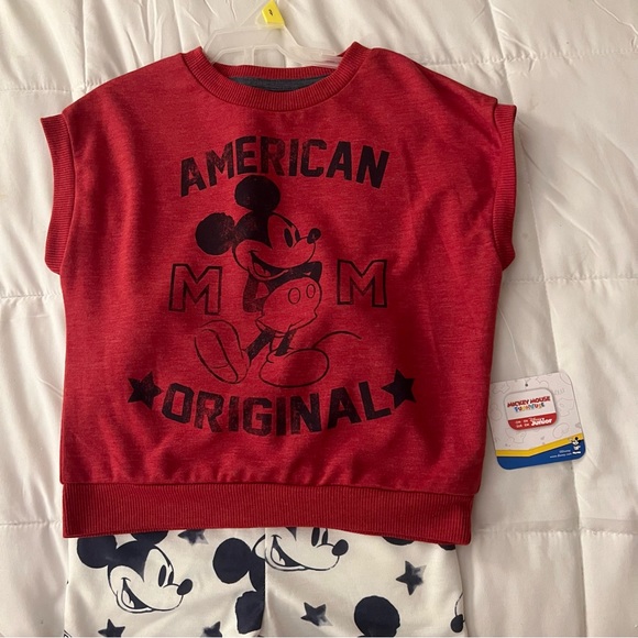 Toddler Boy Disney Mickey Mouse Americana T-shirt & Short Set Sizes 2T & 3T NWT - Picture 9 of 12